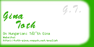 gina toth business card